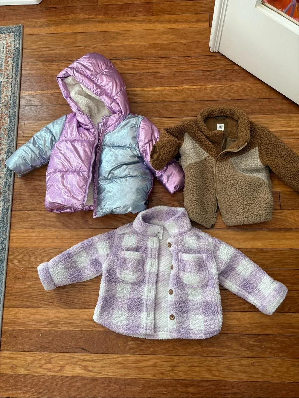 GAP Bundle Jackets Winter Puffer Fleece Teddy
